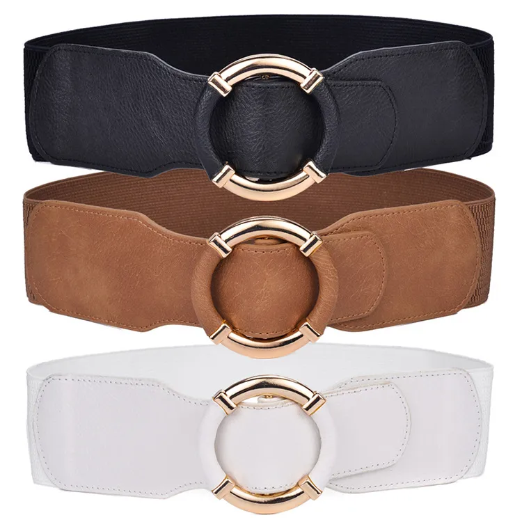 Simple Style Classic Style Solid Color Pu Leather Alloy Women's Leather Belts