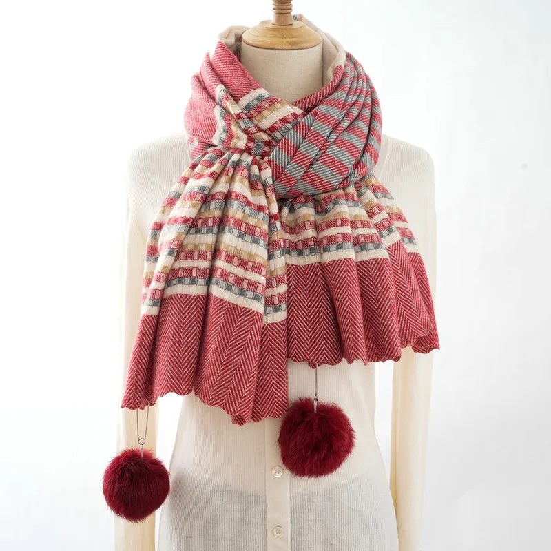 Women's Lady Streetwear Plaid Imitation Cashmere Scarf