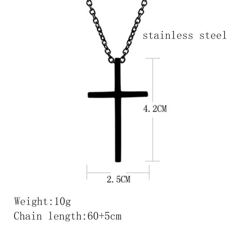 304 Stainless Steel 18K Gold Plated Simple Style Plating Cross Pendant Necklace