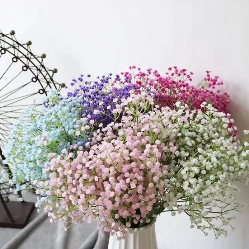 Lady Flower Pvc Pu Leather Silk Flower Imitation Plants Artificial Flowers