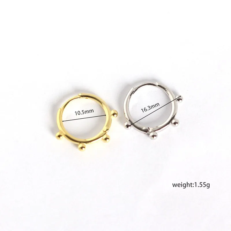 925 Sterling Silver No Inlaid Geometric Earrings