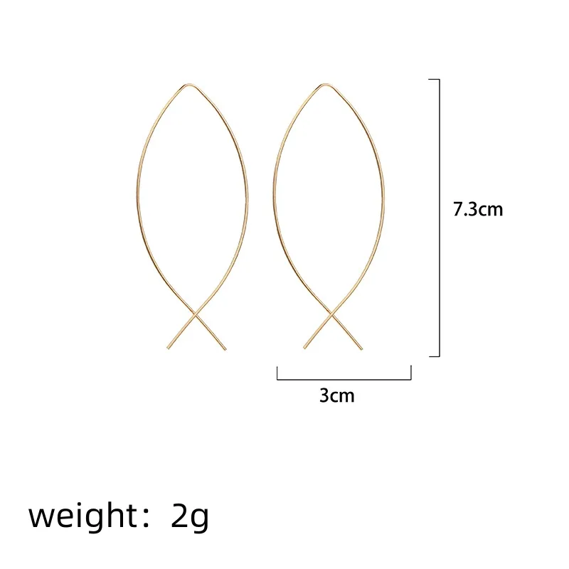 Fashion Geometric Plating Alloy No Inlaid Earrings