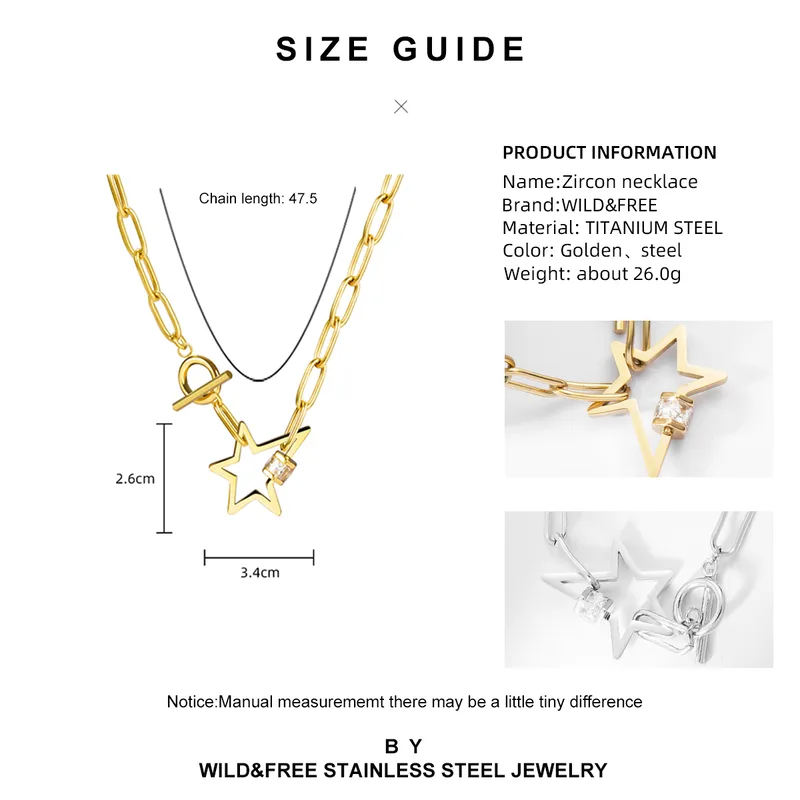 Wholesale Jewelry Fashion Geometric 304 Stainless Steel 18K Gold Plated Plating Necklace