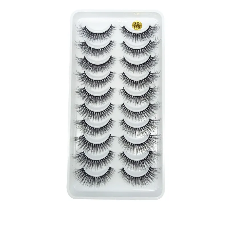 Lady Solid Color Chemical Fiber False Eyelashes 1 Set