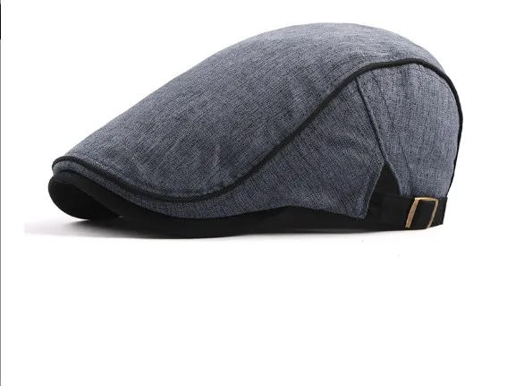 Unisex Basic Retro British Style Solid Color Curved Eaves Beret Hat