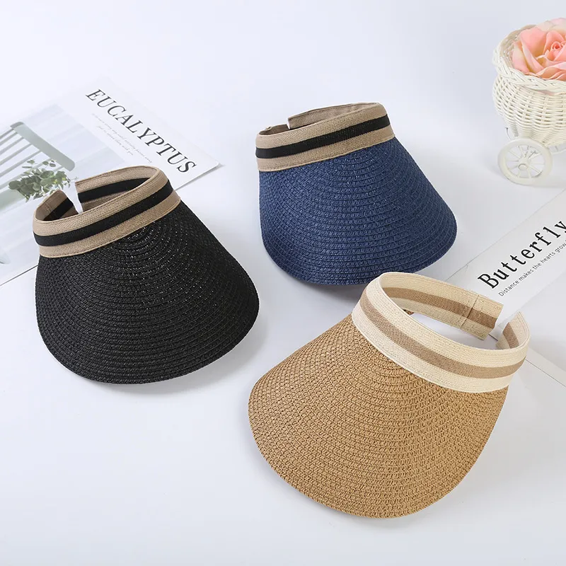 Women's Lady Simple Style Solid Color Big Eaves Straw Hat