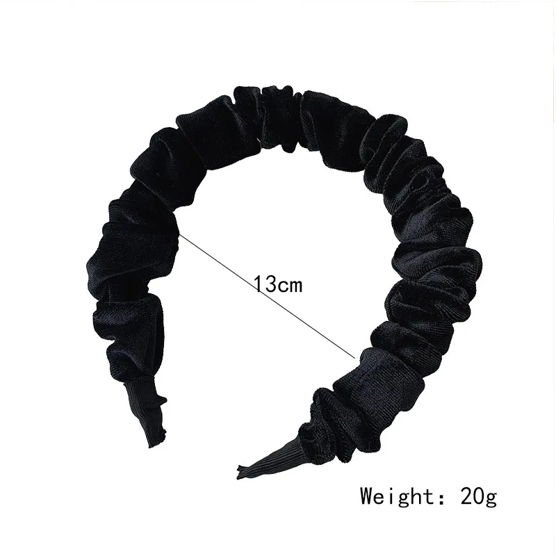 Autumn And Winter Velvet Korean Version Of The New Fold Simple Pure Color Headband