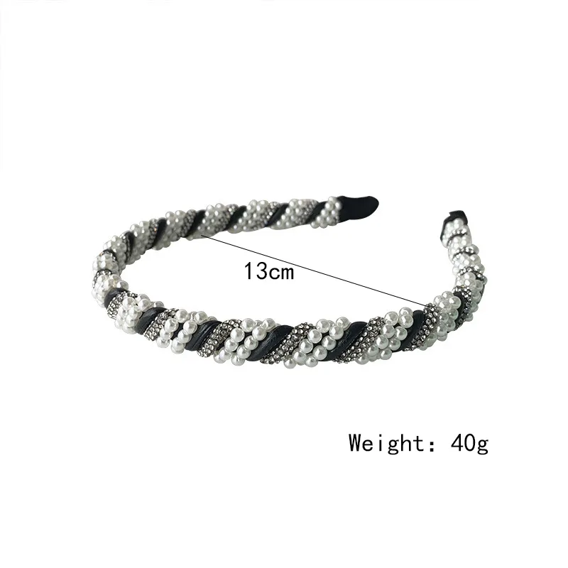 Korean Pearl Winding Thin Headband Wholesale Nihaowholesale