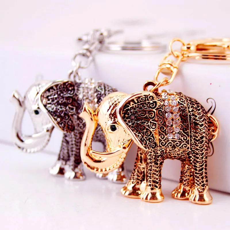 Simple Style Color Block Alloy Inlay Rhinestones Women's Keychain