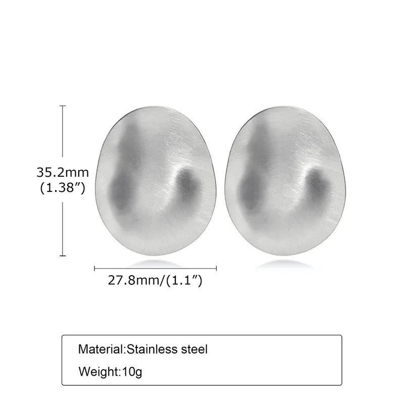 1 Pair Simple Style Solid Color Plating 304 Stainless Steel Titanium Steel 18K Gold Plated Ear Studs