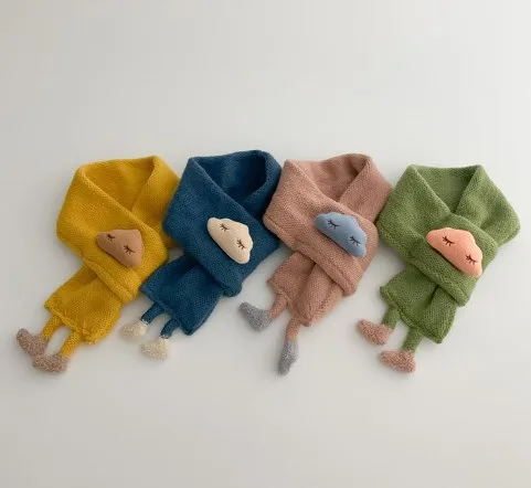 Children Unisex Cute Sweet Clouds Acrylic Scarf