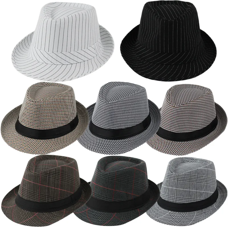 Children Unisex Adults Basic Retro Simple Style Solid Color Wide Eaves Fedora Hat