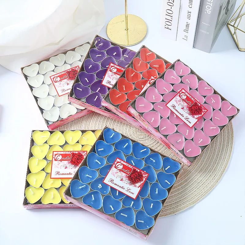 Valentine's Day Romantic Simple Style Heart Shape Paraffin