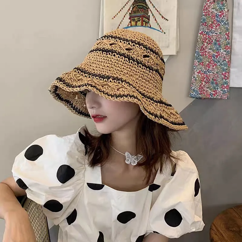 Women's Simple Style Classic Style Solid Color Flat Eaves Straw Hat