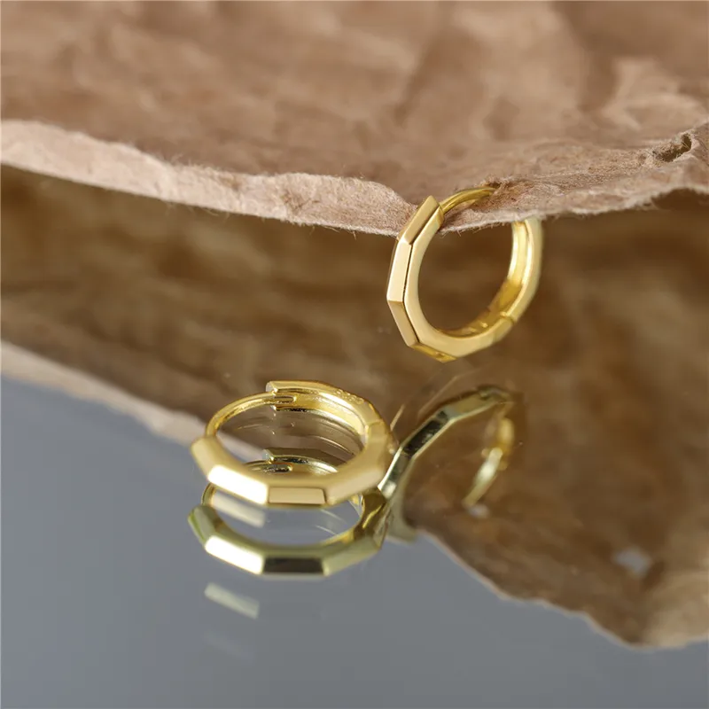 1 Pair 925 Sterling Silver Round Earrings