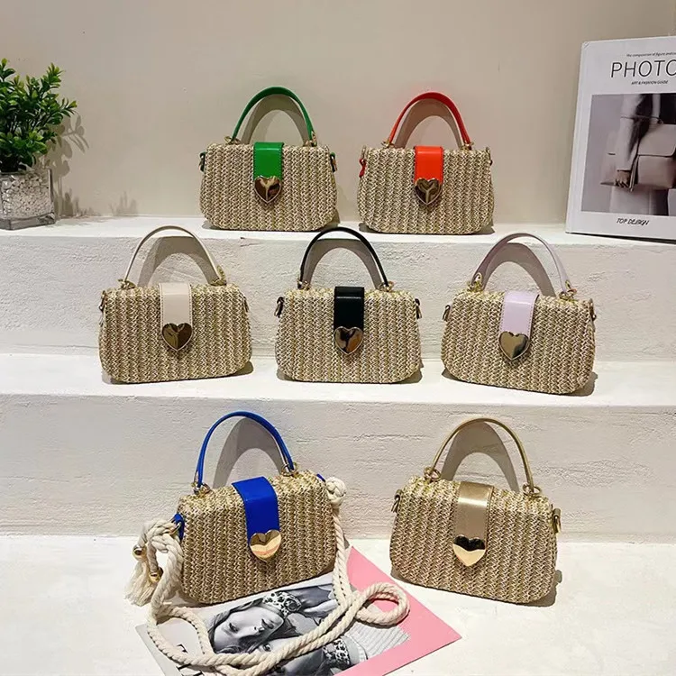 Women's All Seasons Straw Vacation Handbag