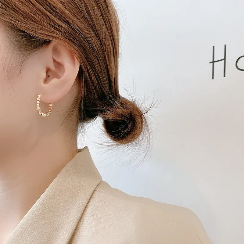 Retro Solid Color Alloy Plating Gold Plated Women's Earrings