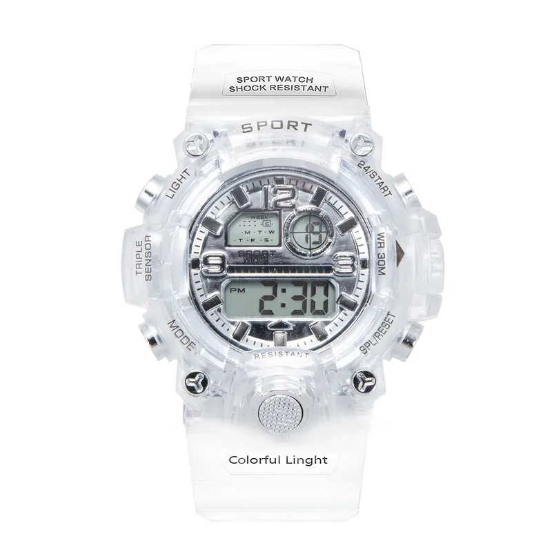 Sports Solid Color Buckle Electronic Kids Watches