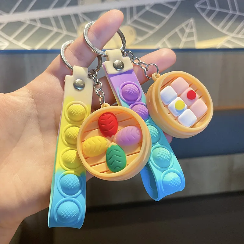Cartoon Style Cute Food Pvc Metal Unisex Bag Pendant Keychain
