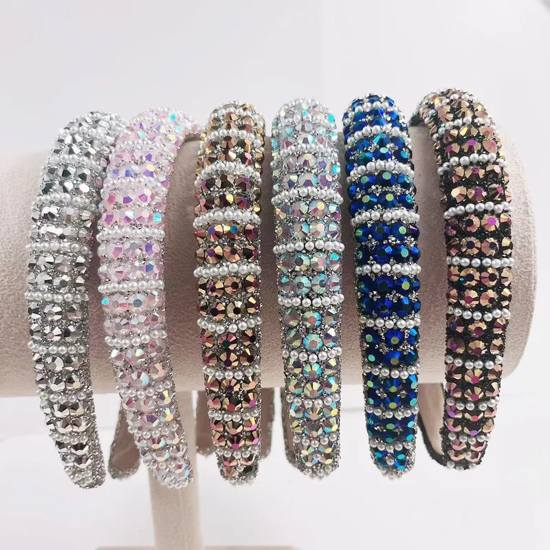 Women's Elegant Lady Geometric Rhinestone Hair Band