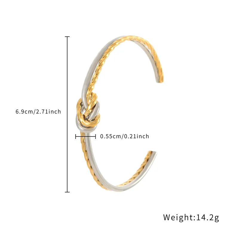 Simple Style C Shape Stainless Steel Titanium Steel Gold Plated Bangle In Bulk