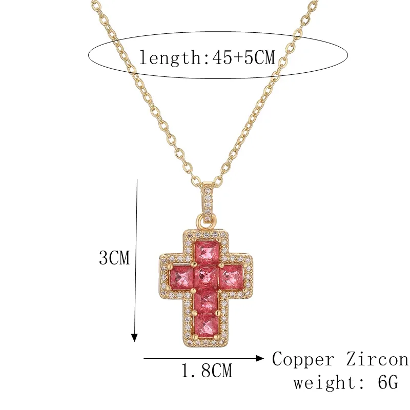 Micro-inlaid Zircon Pendant Necklace