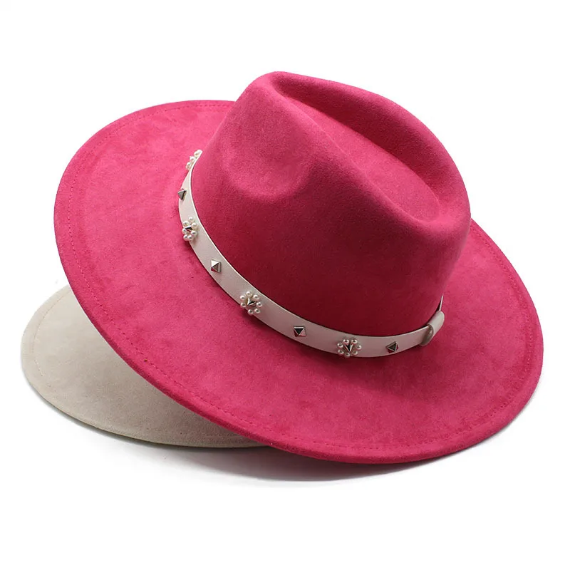 Unisex Vintage Style Ethnic Style Solid Color Big Eaves Fedora Hat