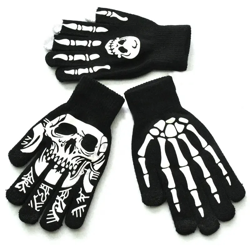 Unisex Funny Skull Gloves 1 Set