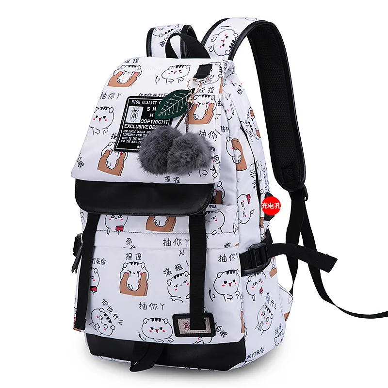 Waterproof Geometric School Travel Daily School Backpack