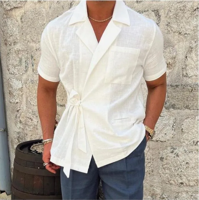 Men's Solid Color Blouse Men's Clothing