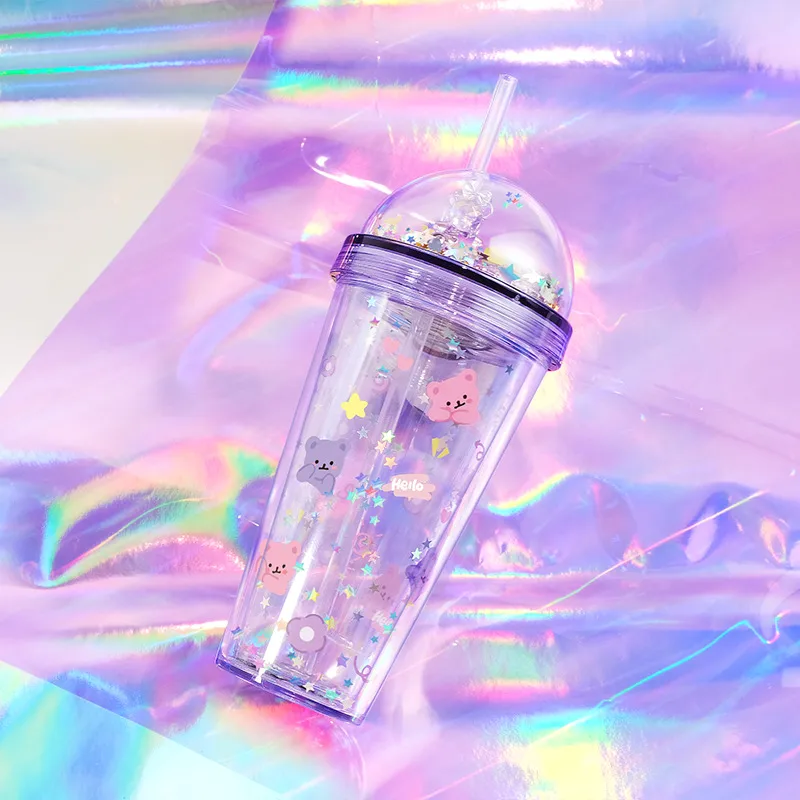 Casual Cartoon Plastic Water Bottles 1 Piece