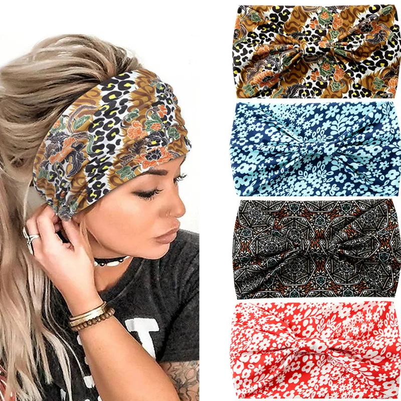 Women's Bohemian Printing Cloth Printing Hair Band