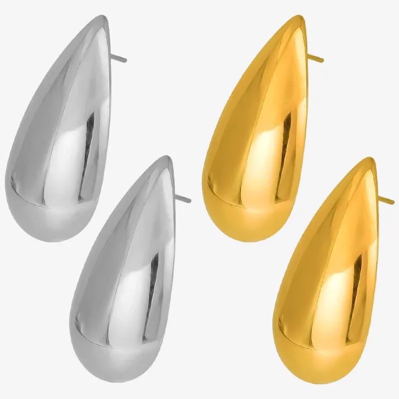 1 Pair Casual Simple Style Streetwear Geometric Irregular Plating 304 Stainless Steel Ear Studs