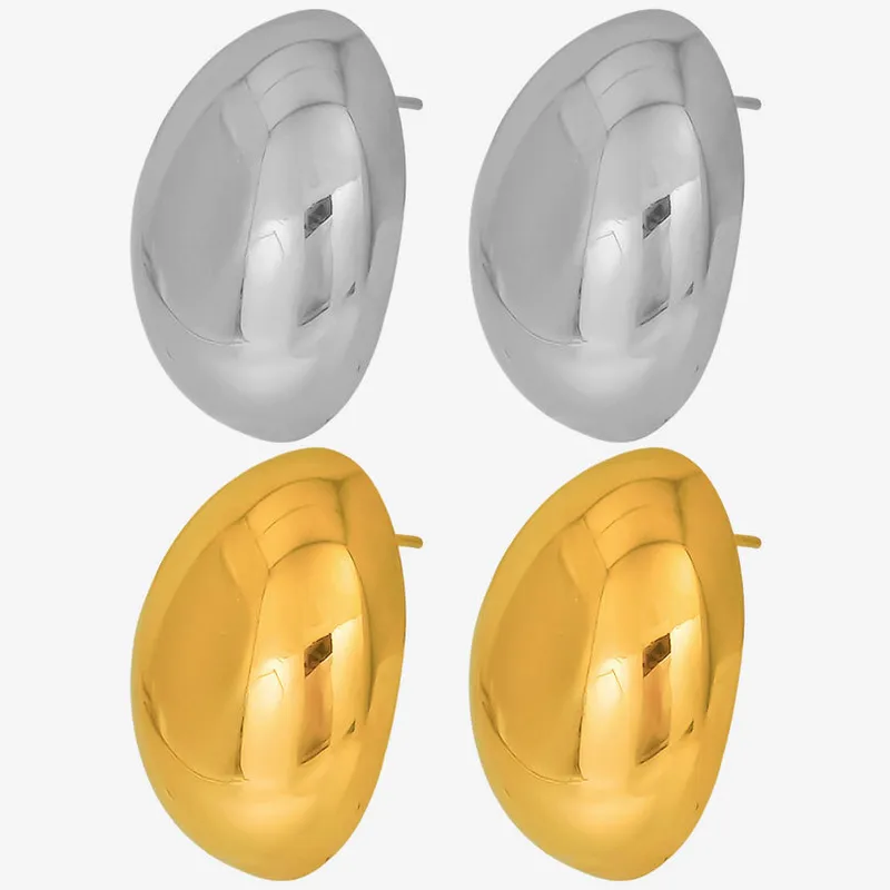 1 Pair Casual Simple Style Streetwear Geometric Irregular Plating 304 Stainless Steel Ear Studs