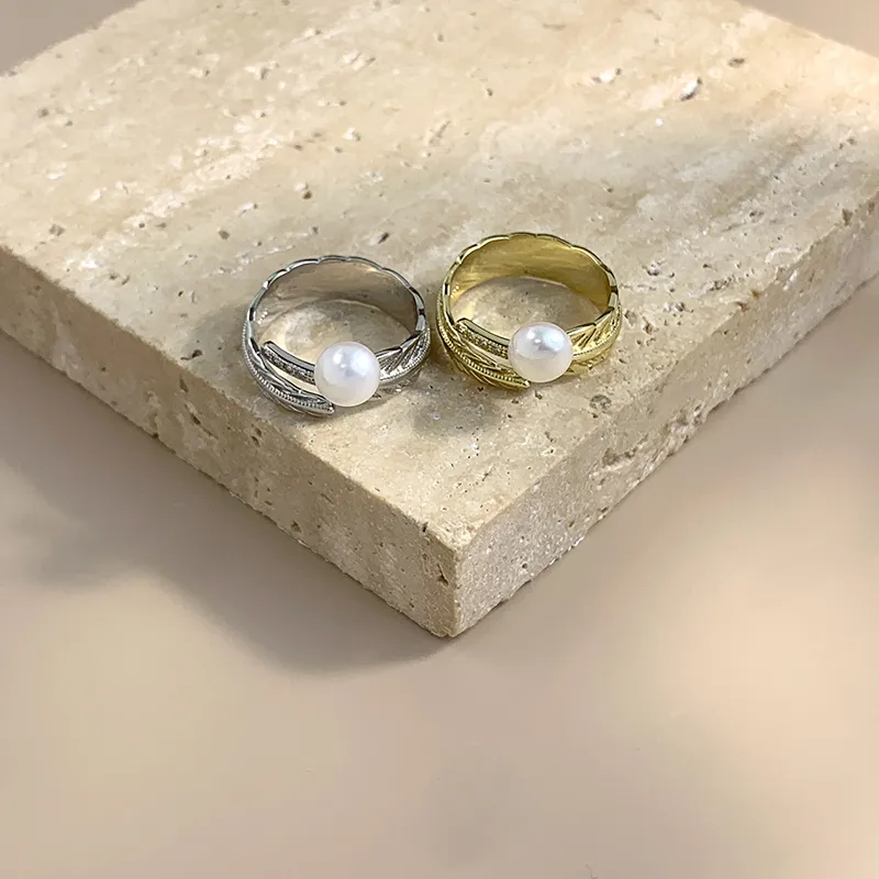 18K Gold Plated White Gold Plated 925 Sterling Silver Zircon Open Rings