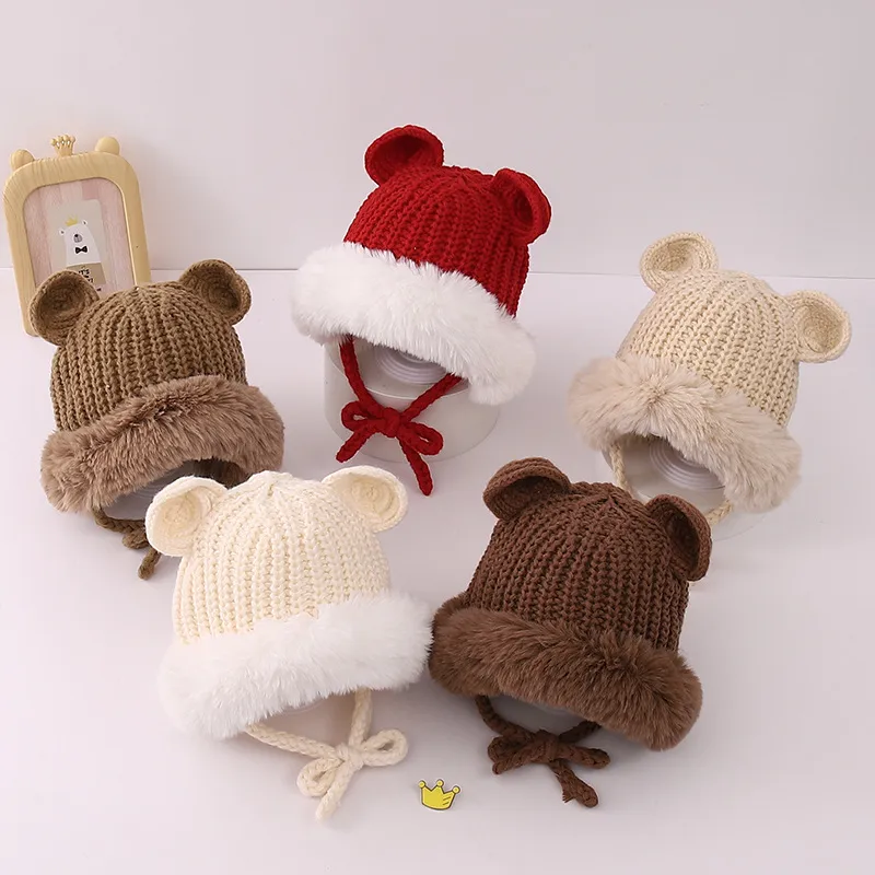 Girl'S Simple Style Classic Style Color Block Wool Cap