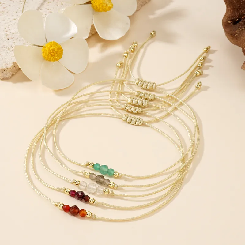 Bohemian Geometric Semi-precious Stone Copper Wholesale Bracelets