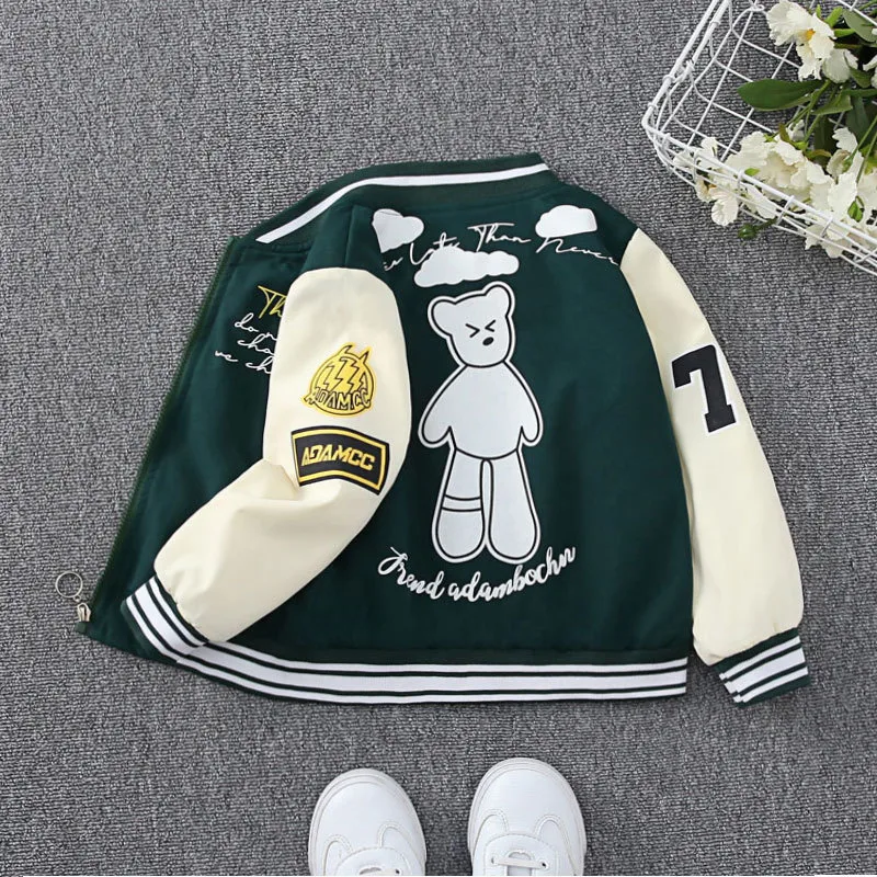 Boys' Trendy Brand Coat Spring  New Children's Wear Men's Baby Casual Middle And Big Children's Thin Children's Spring And Autumn Trendy
