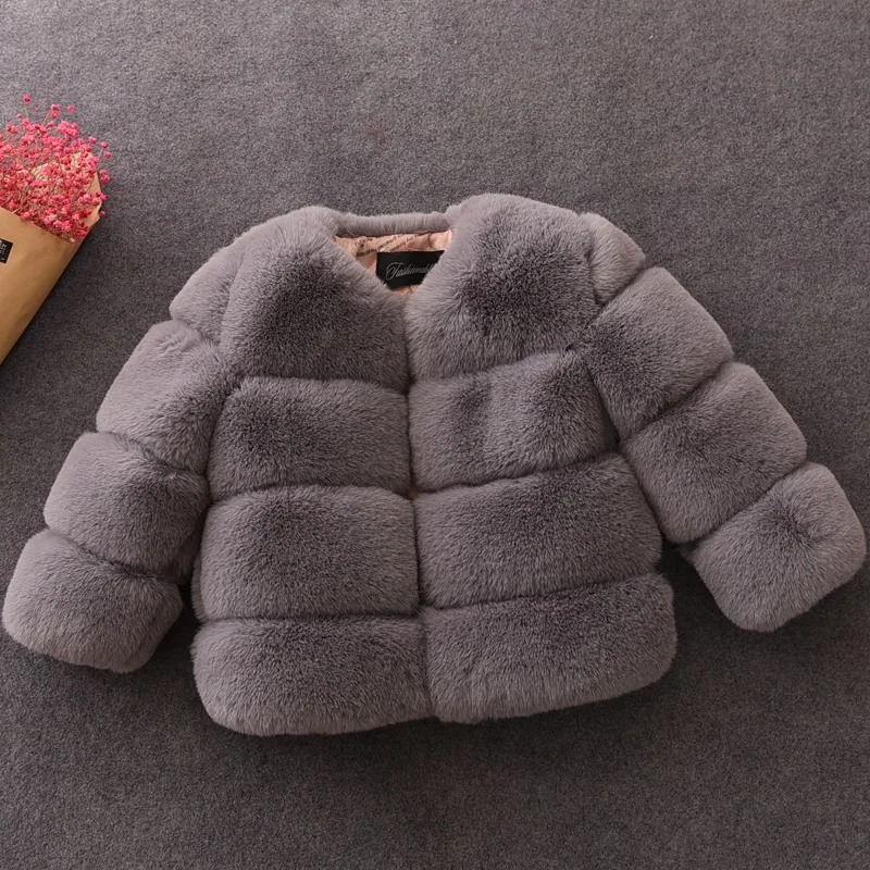 Casual Vacation Solid Color Plush Girls Outerwear