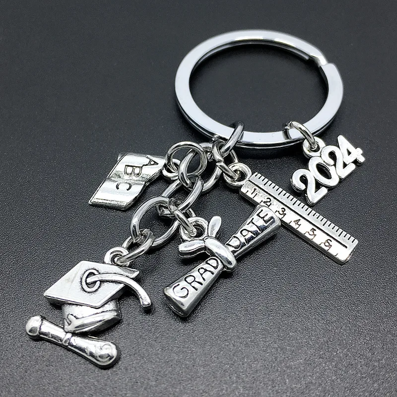 Elegant Simple Style Letter Number Metal Unisex Keychain