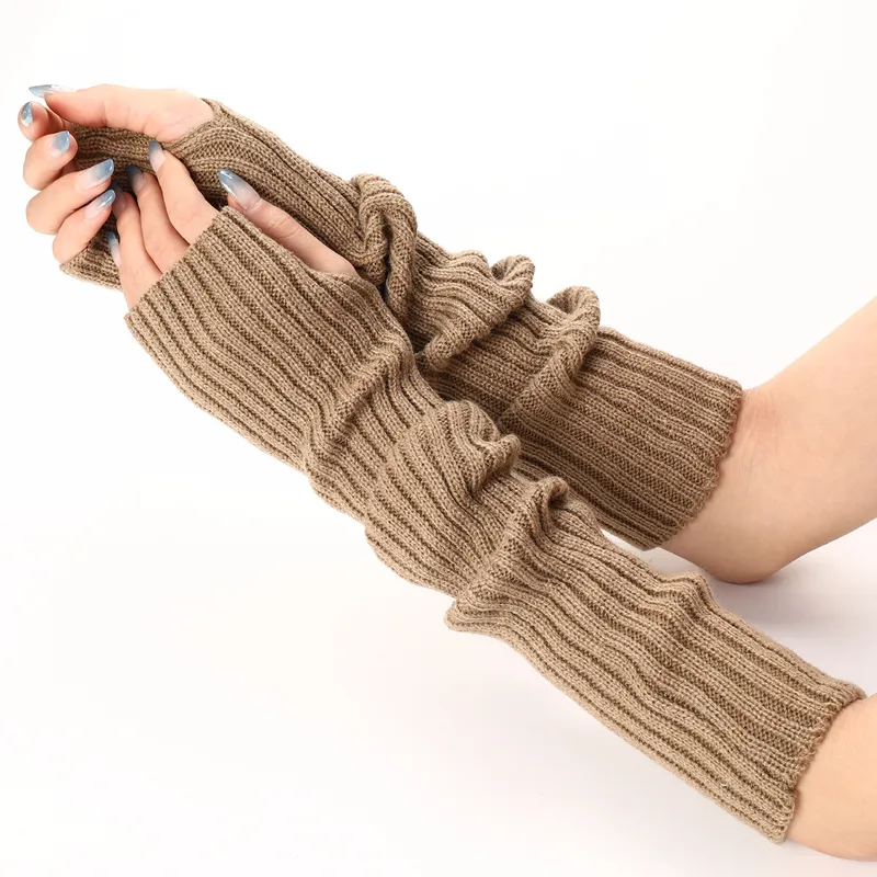 Unisex Modern Style Stripe Solid Color Gloves Arm Sleeves