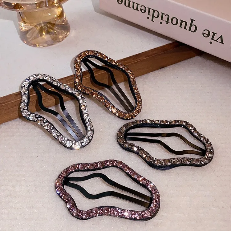 Women's Simple Style Classic Style Solid Color Alloy Inlay Zircon Hair Clip