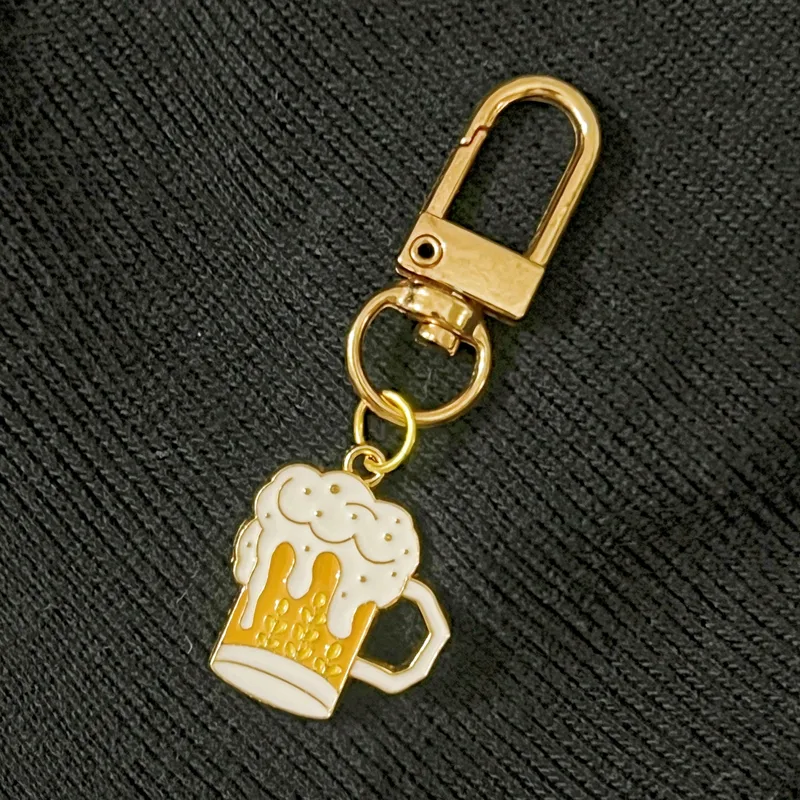 Cute Beer Alloy Keychain