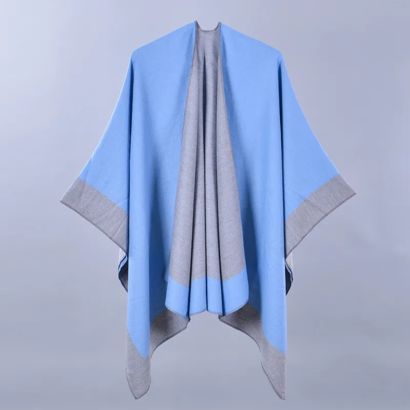 Women's Casual Color Block Imitation Cashmere Shawl