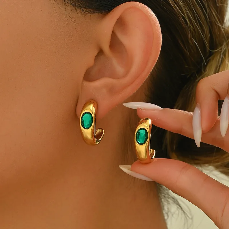 1 Pair Elegant Simple Style Geometric 304 Stainless Steel 18K Gold Plated Ear Studs