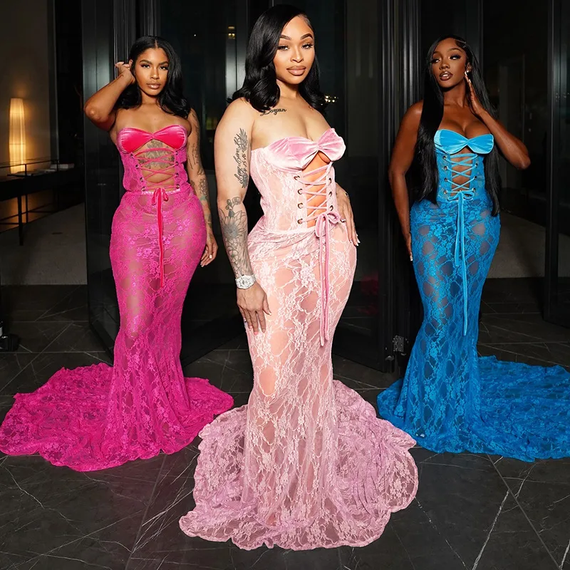 Women's Ball Gown Casual Elegant Streetwear Strapless Sleeveless Solid Color Maxi Long Dress Holiday Daily Selfie