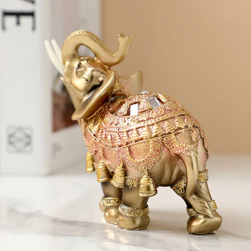Retro Elephant Resin Ornaments Artificial Decorations