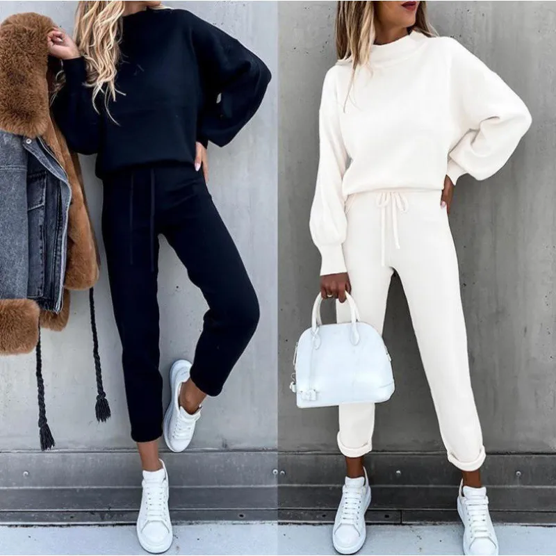 Holiday Daily Selfie Women's Temperament Commuter Urban Style Solid Color Polyester Sweatshirt Sets Shorts Sets