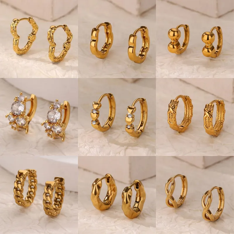 1 Pair Simple Style Geometric Heart Shape 304 Stainless Steel Earrings