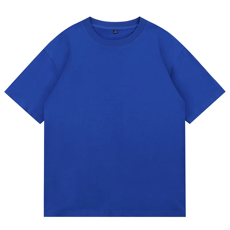 220G Cotton Drop-Shoulder T-shirt Printing Summer T-shirt Printing Advertising Shirt Group Clothes Sportswear Custom Logo
